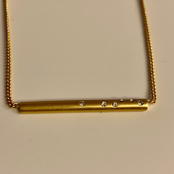 Madewell Jewelry - MADEWELL Pave crystal Bar Pendant Necklace